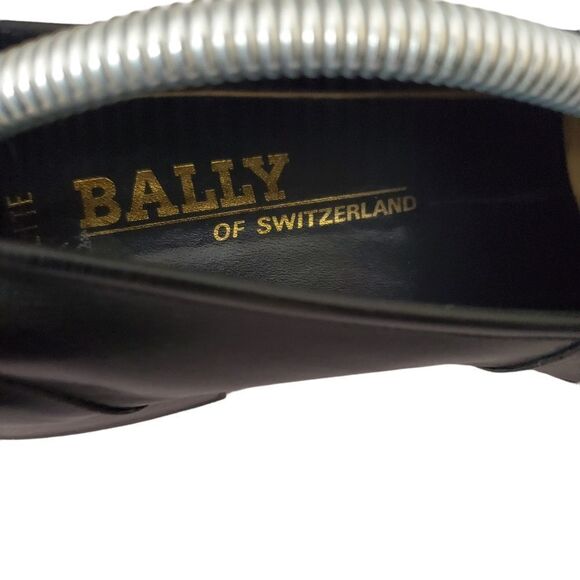 Bally Elite Black Soft Leather Apron Toe Penny Loafers 12 Narrow - Picture 6 of 8